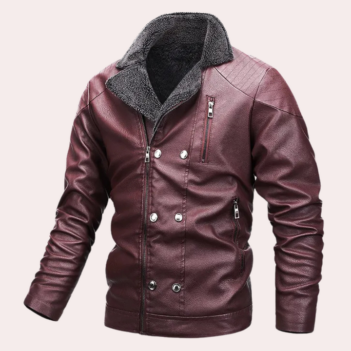 Versatile Men's Ronan motorcycle jacket. Stylish biker gear doubles as a casual jacket, offering protection & comfort.