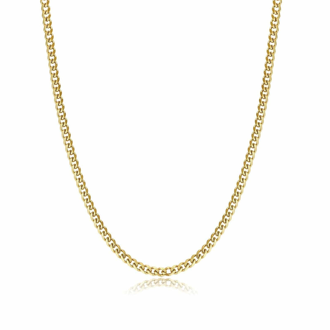 Modern men's silver Cuban link chain. Stylish, durable men's jewelry, a key men's fashion accessory.