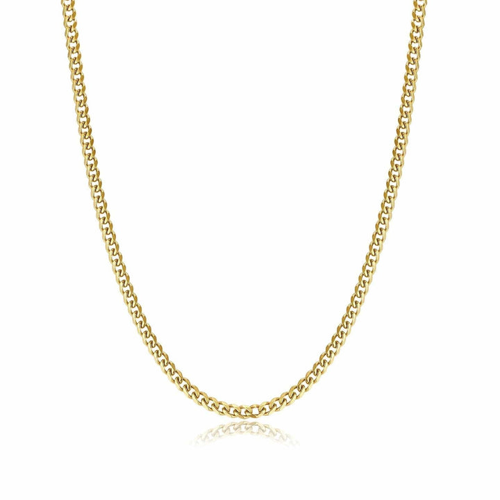 Modern men's silver Cuban link chain. Stylish, durable men's jewelry, a key men's fashion accessory.
