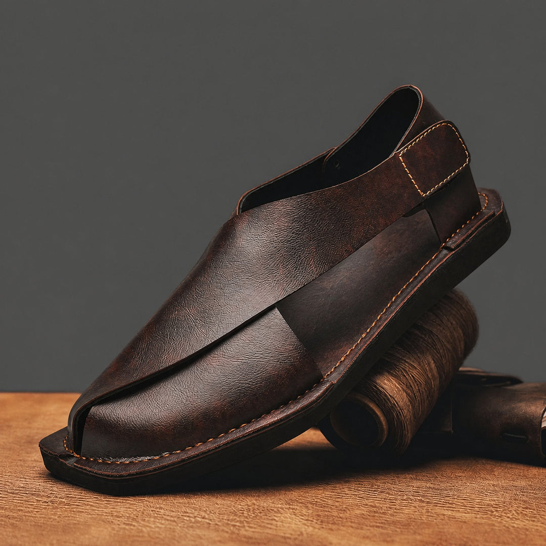 Stylish men's slip-on sandals, perfect for comfortable summer wear and casual outdoor activities.