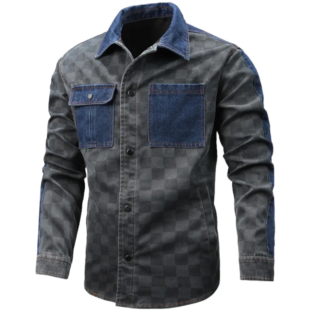 Stylish Men's Urban Explorer jacket. Versatile all-season outerwear, wind & water resistant for urban adventures.