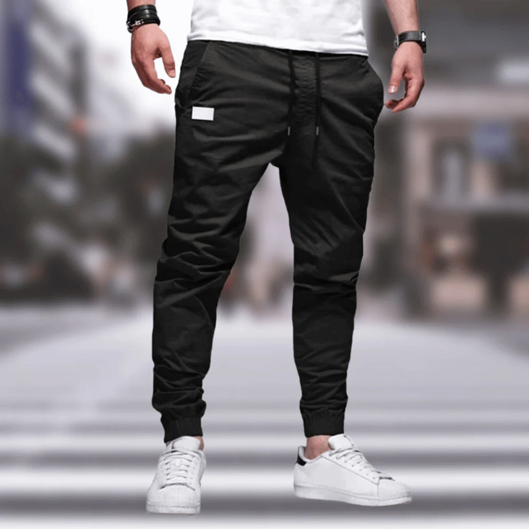 Men's Ragnar utility cargo trousers featuring multiple pockets, ideal for a stylish, comfortable casual look.