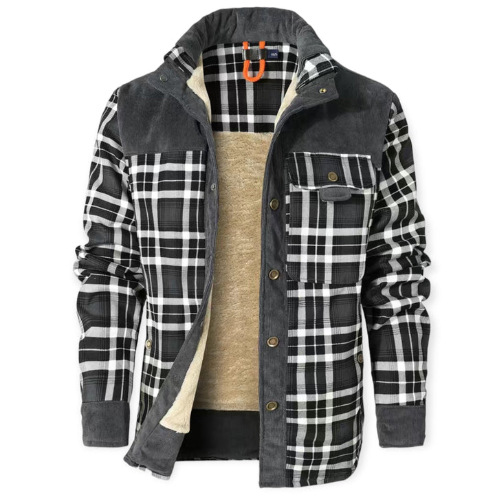Stylish men's warm insulated vest for cold weather layering.