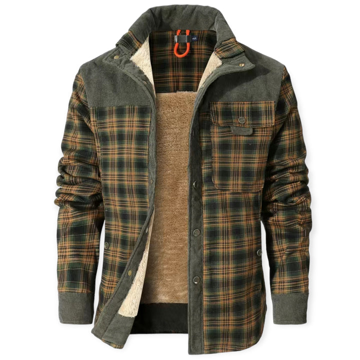 Man wearing a stylish insulated vest, great for casual outdoor activities in winter.