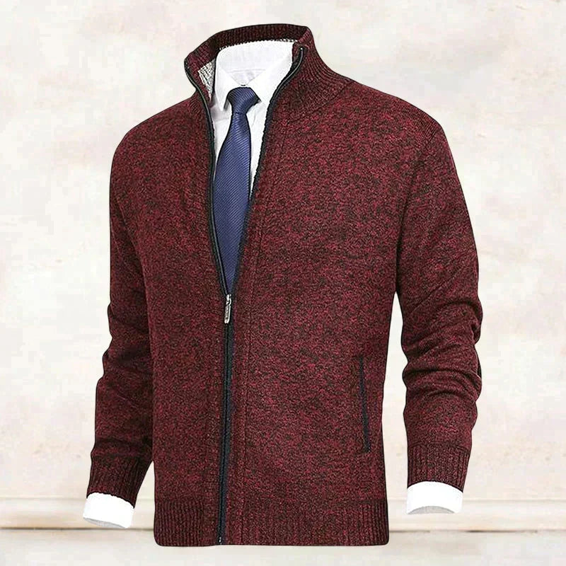 Men's zip-up outerwear vest, trendy and warm for fall and winter casual fashion.