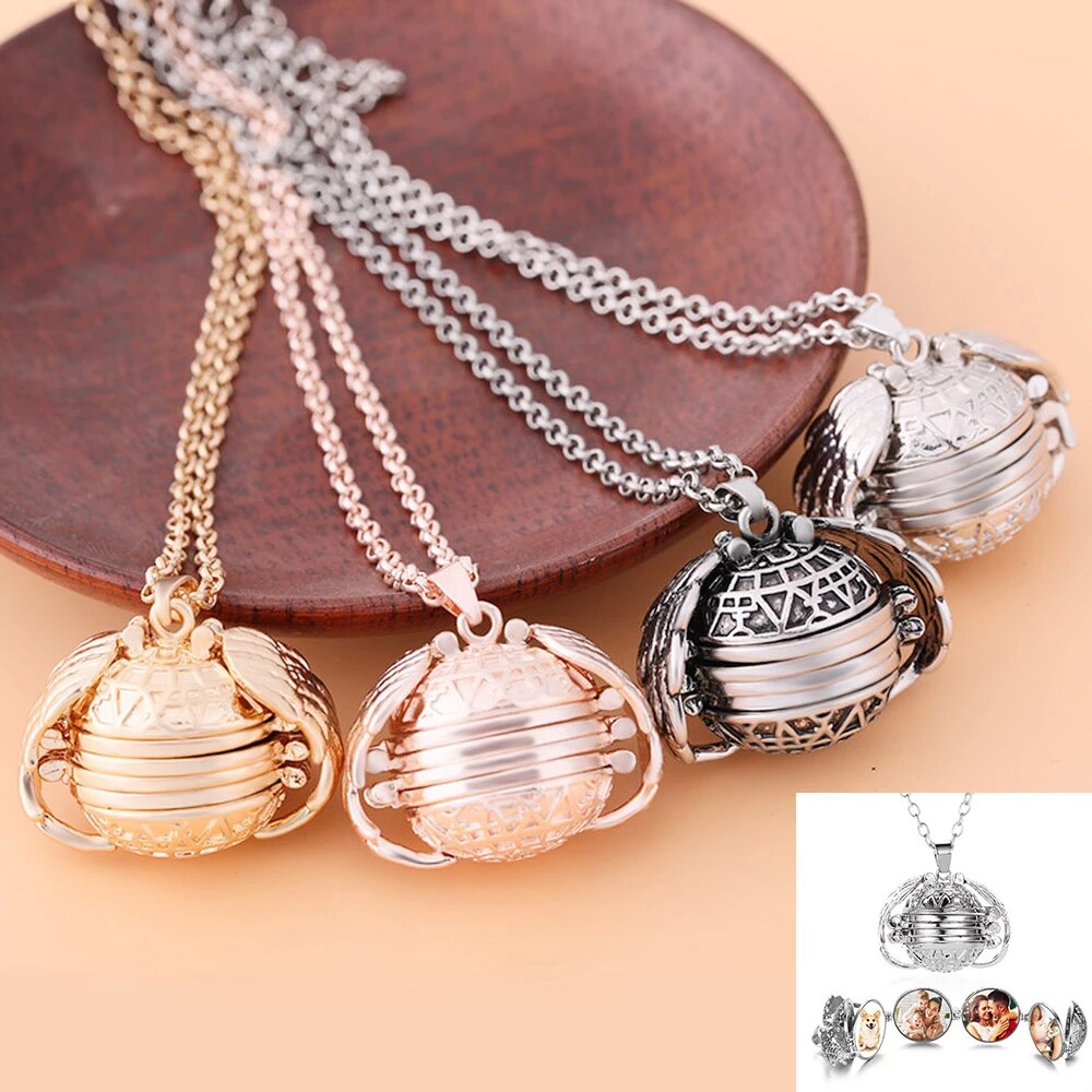 Womens multi-layer locket necklace, designed to cherish memories in a stylish way.