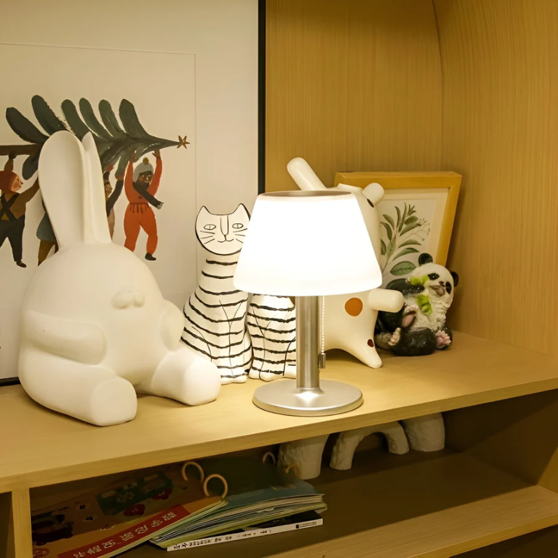 Modern stylish SolarLuxe solar outdoor table lamp. Brighten your patio or garden with sustainable, eco-friendly light.