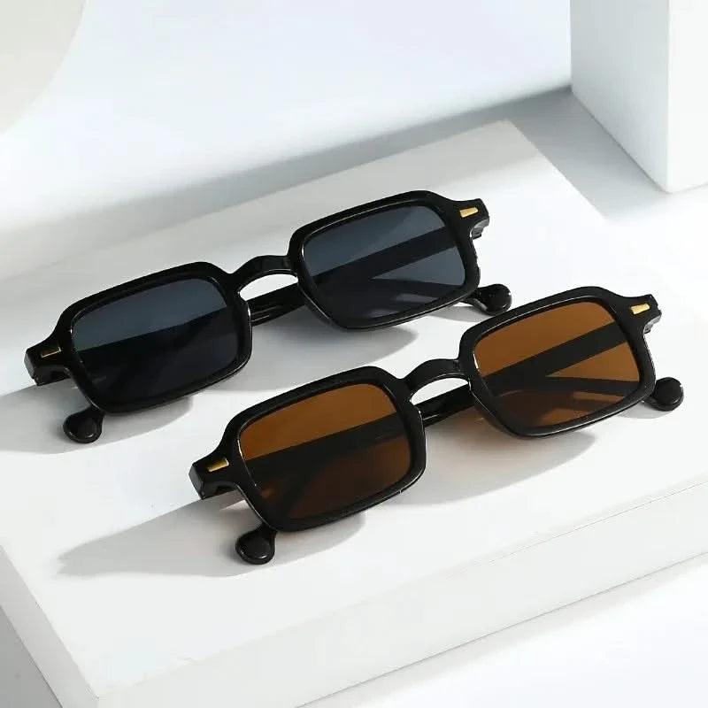 Stylish unisex retro square sunglasses with anti-glare and UV protection. Perfect fashion shades for men & women.
