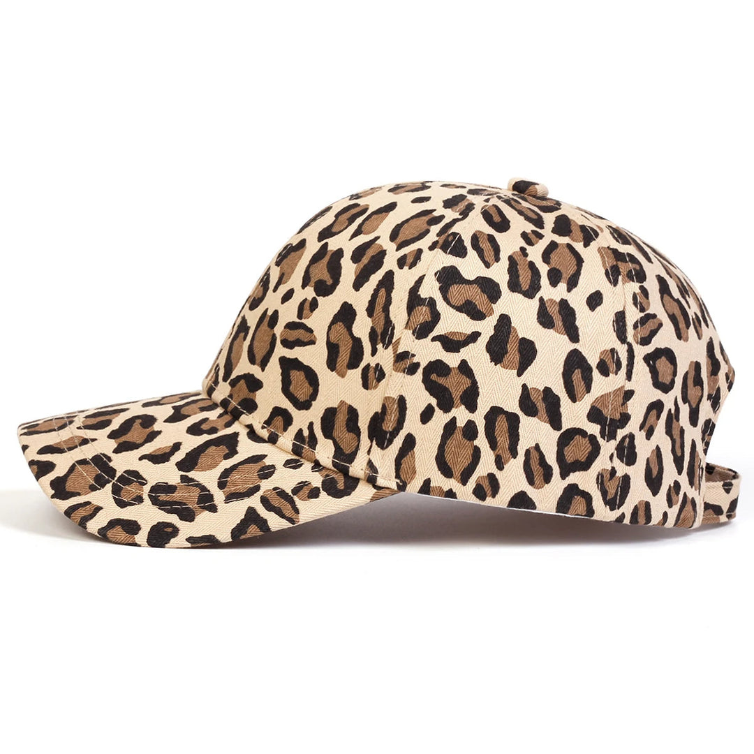 Casual women's animal print baseball cap. Adjustable for great sun protection & a trendy everyday look.