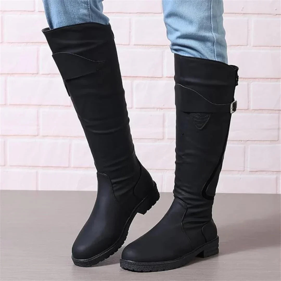 Women's durable ankle boots in action, providing comfort footbed & gel insoles for active daily wear.