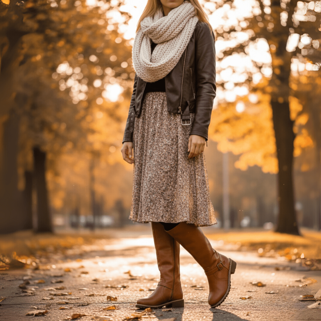Detail shot of durable material on women's winter boots. Designed for long-lasting wear & stylish comfort.