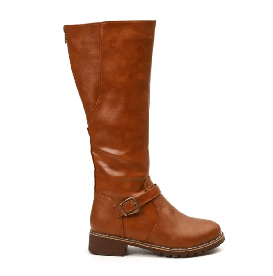 Front view of women's stylish ankle boots, featuring a comfortable design & durable construction for daily wear.