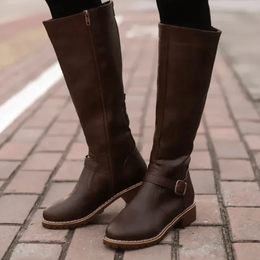 Classic black women's gel insole boots. Stylish, durable, & comfort-focused for all-day wear & support.