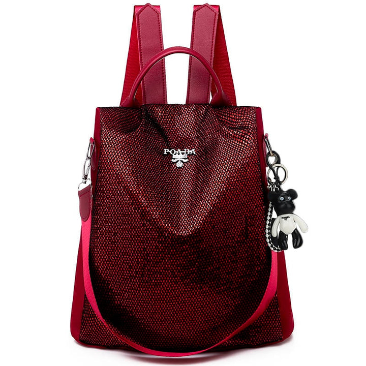 Elegant water-resistant women's backpack, anti-theft features, ideal for daily fashion.