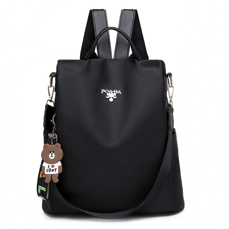 Durable anti-theft women's bag, water-resistant oxford fabric, versatile for travel & daily.