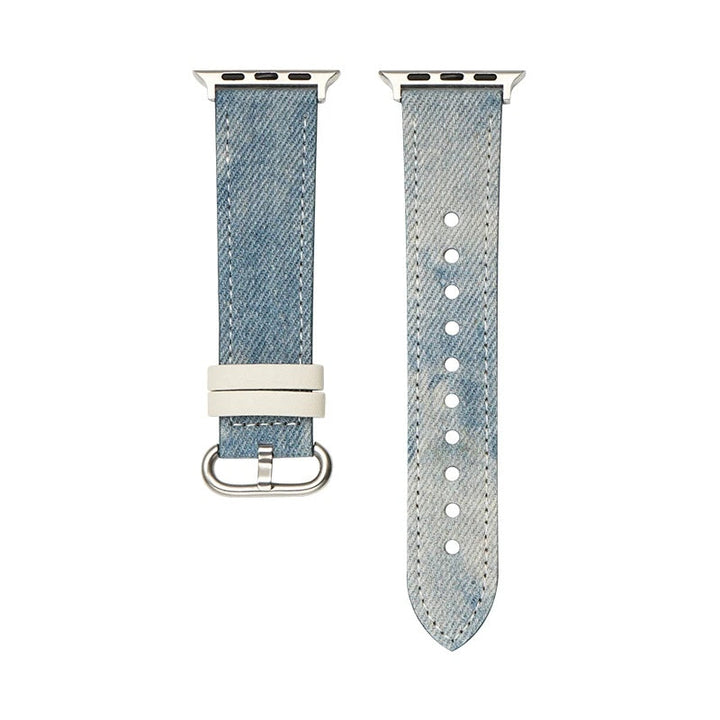 Smart casual women's denim smartwatch band, comfortable & stylish watch strap accessory.