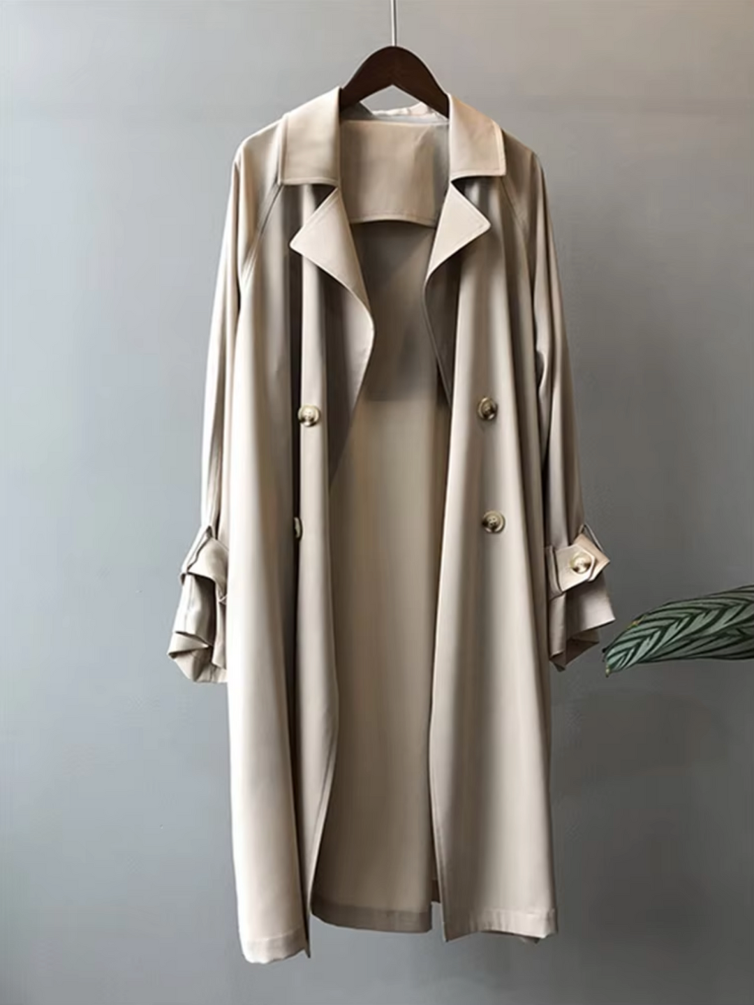 Elegant women's waterproof trench coat, a versatile outerwear piece for spring, fall, and winter business fashion.