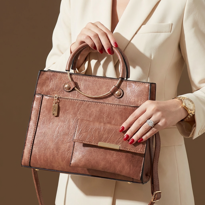 Fashionable women's tote & crossbody bag set, perfect for organization.