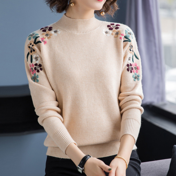 Versatile women's floral print sweater, great for all seasons. Loose fit & comfortable daily wear.