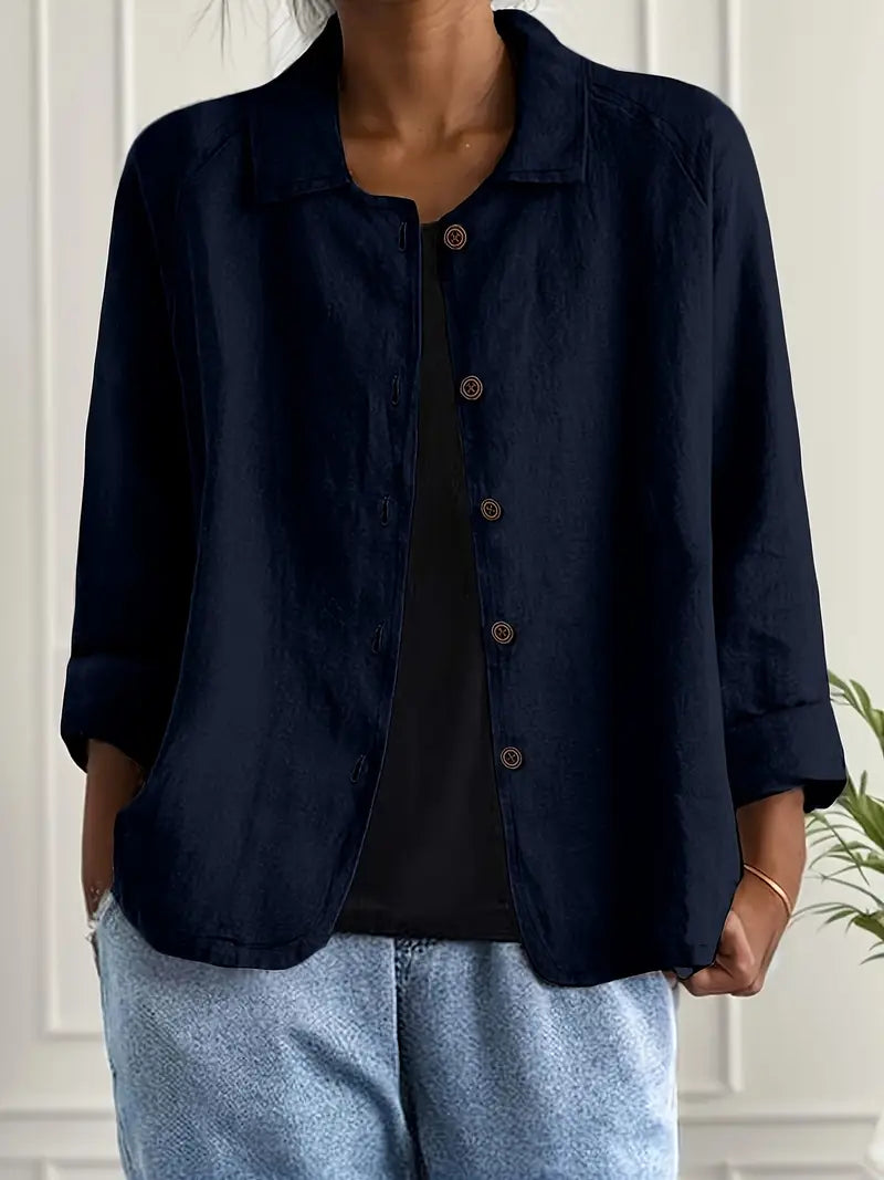 Essential women's lightweight shirt cardigan, offering versatile style for any spring or summer look.