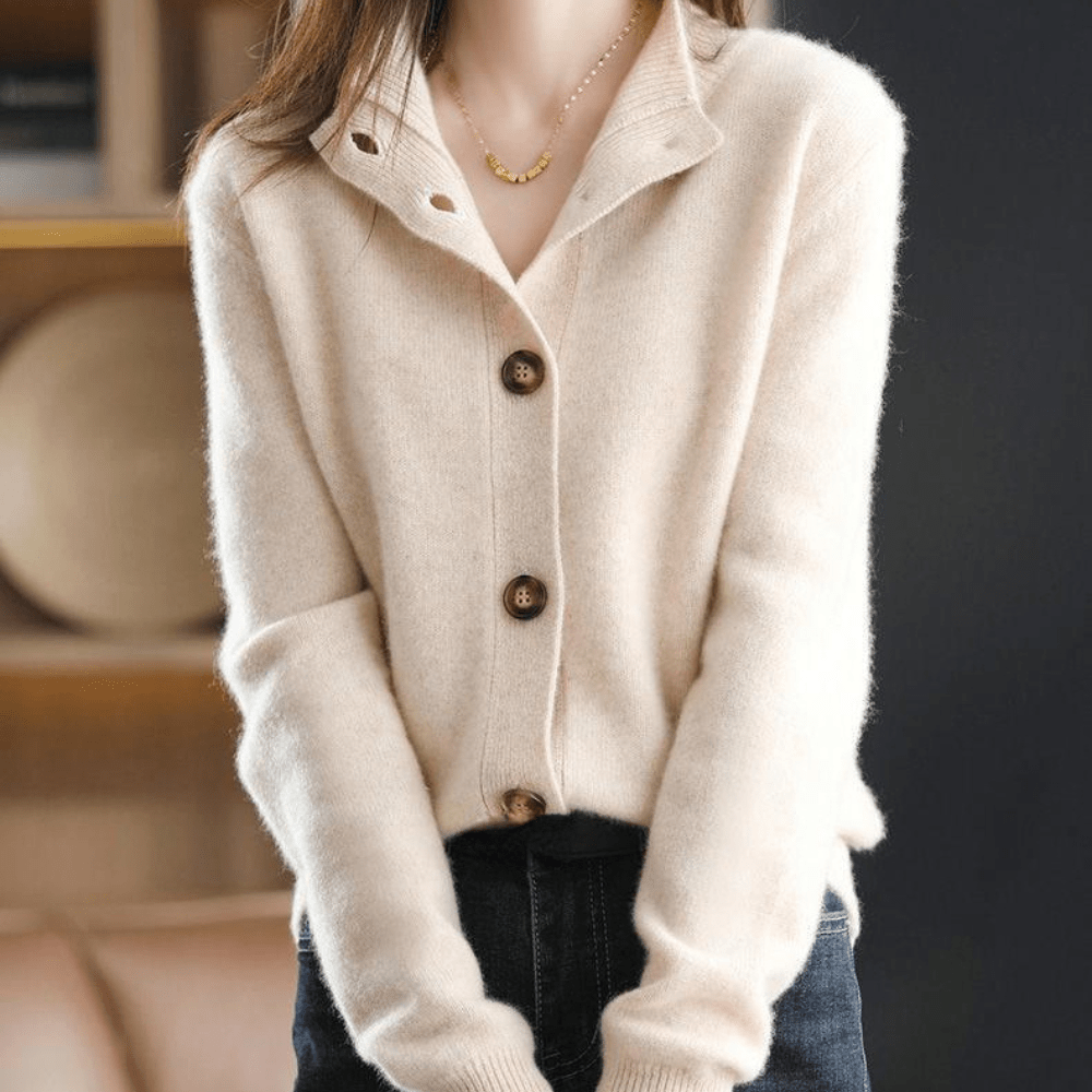 Trendy Livia women's sweater, comfortable long sleeve knit. Perfect warm top for casual winter style.