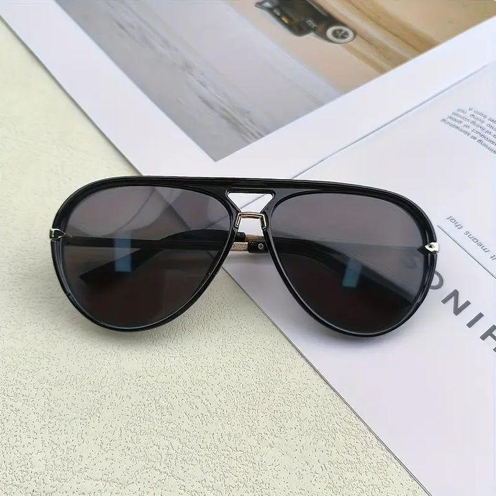 Fashion-forward women's oversized aviator sunglasses. Stylish eyewear, great gift for her & summer.