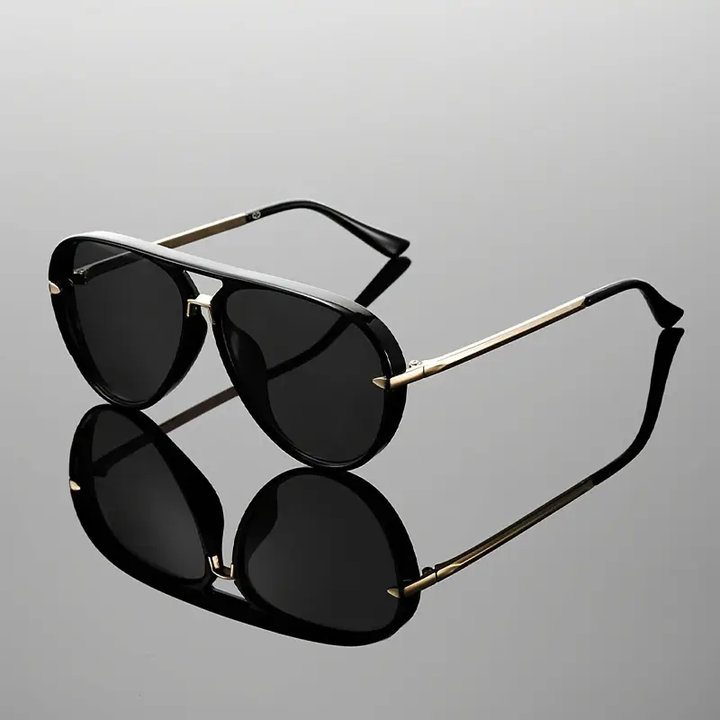 Chic women's oversized aviator sunglasses, a must-have fashion accessory for summer UV protection.