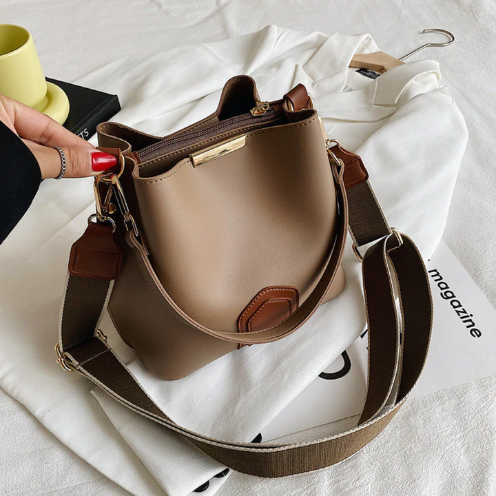 BellaViva women's premium leather shoulder bag, a stylish and practical daily handbag for any outfit.