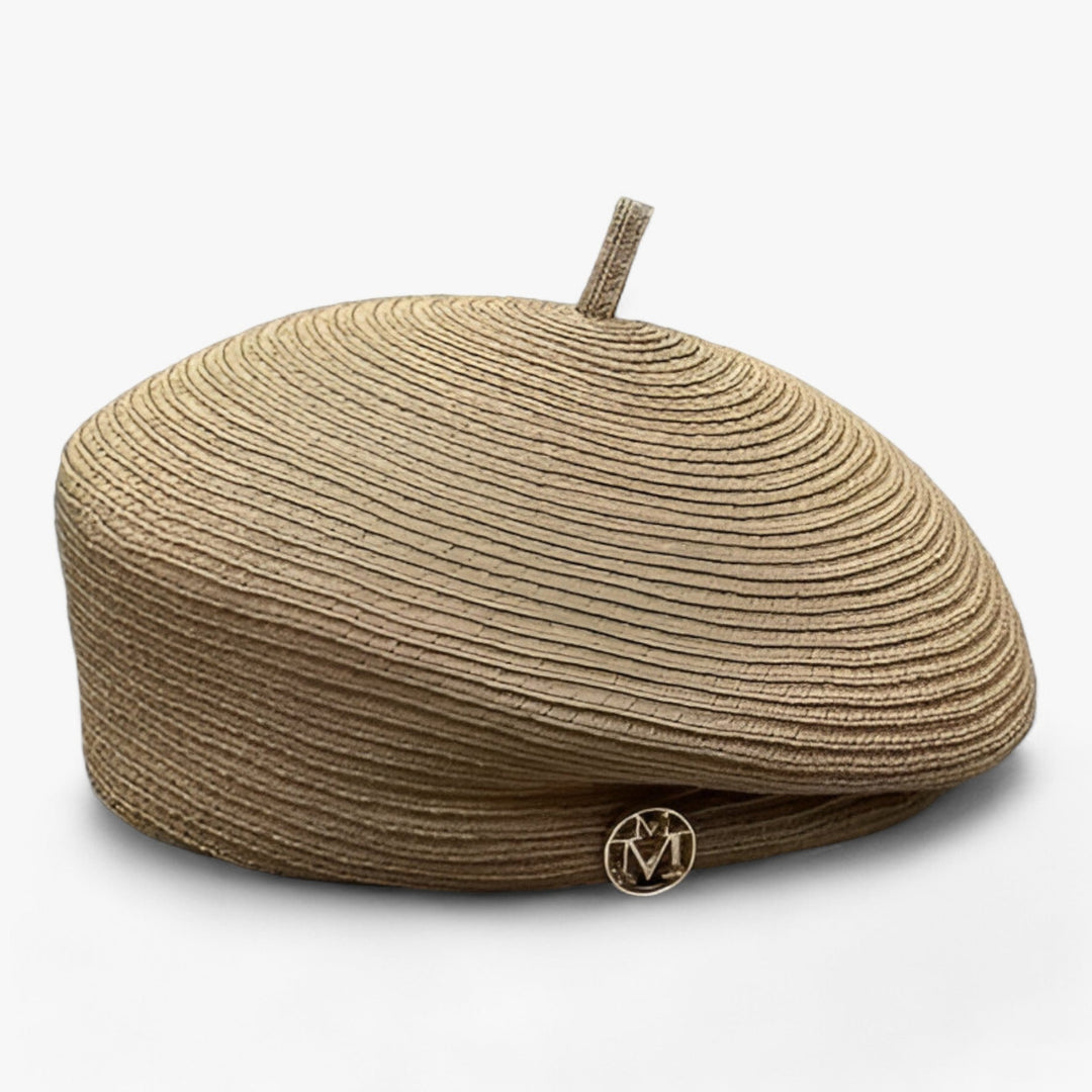 Stylish women's straw fedora sun hat, lightweight for summer fashion & beach travel