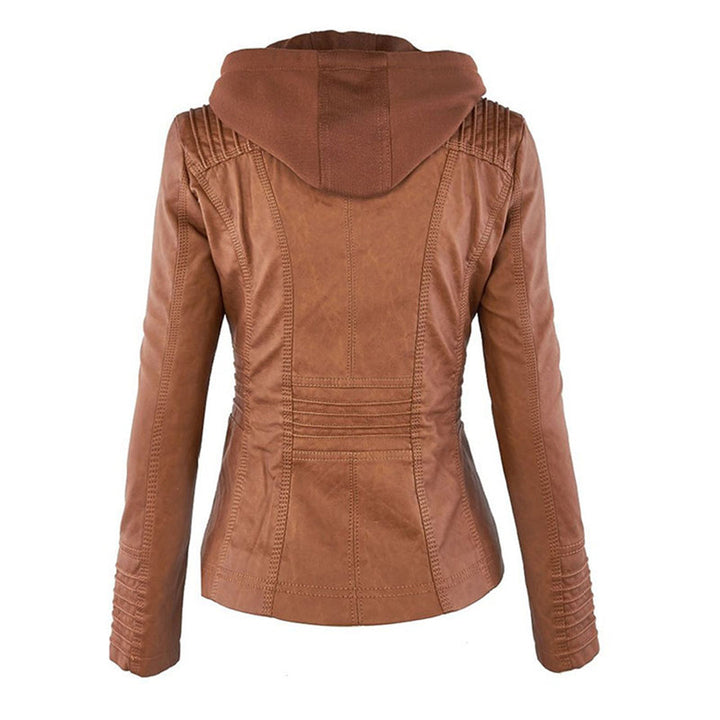 Elegant ladies' fashion: versatile summer jacket with a removable hood, blending style and comfort for daily wear.