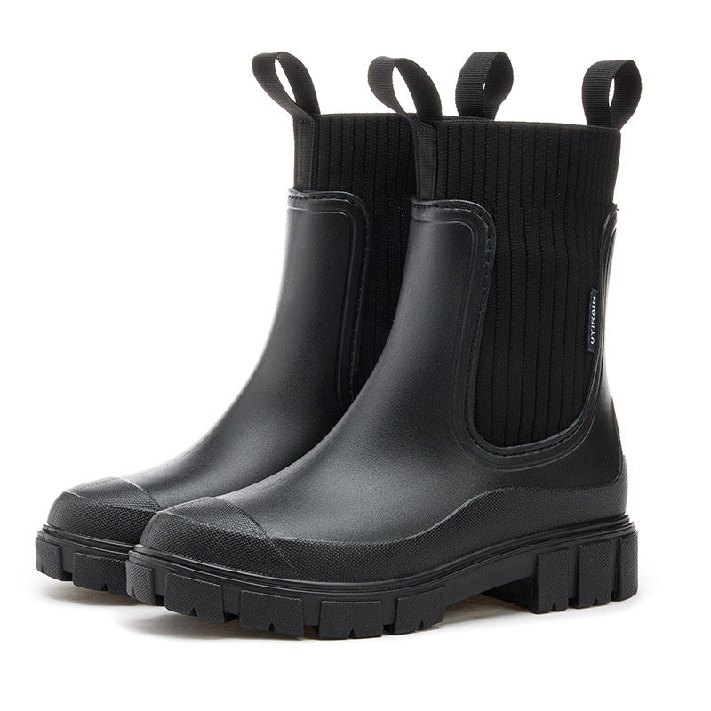 Fashionable women's waterproof boots, perfect for city or trail. All-weather rain boots providing comfort & style.