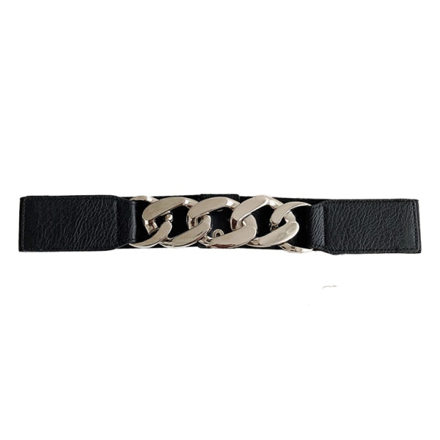 Elegant women's wide PU leather belt, a stylish accessory to elevate fashion, dresses & outfits.
