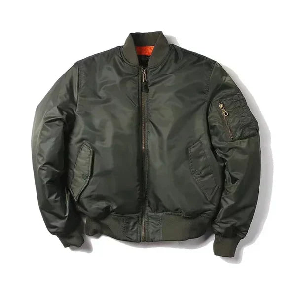 Fashionable women's windbreaker bomber jacket, offering windproof protection and casual style.