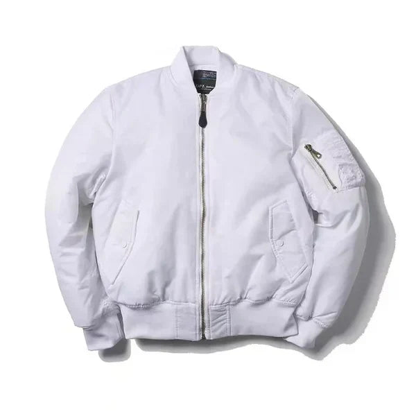 Classic black women's bomber jacket, a lightweight & wind-resistant outerwear piece for daily use.