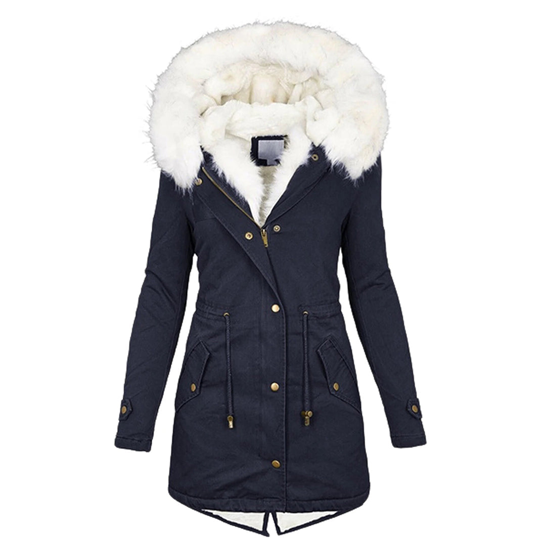 Everyday stylish women's warm winter jacket, designed for cold weather, offering comfort & protection.