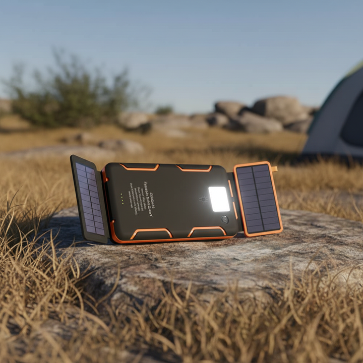 SunCharge portable solar power bank plastic outdoor emergency light USB charger
