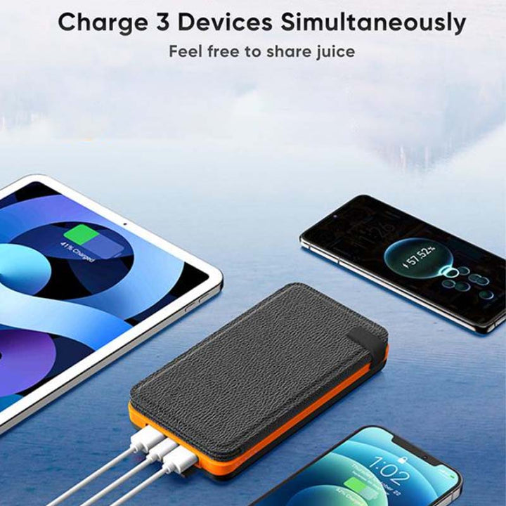 SunCore 4-panel solar power bank next to a tent, essential outdoor gear camping accessory