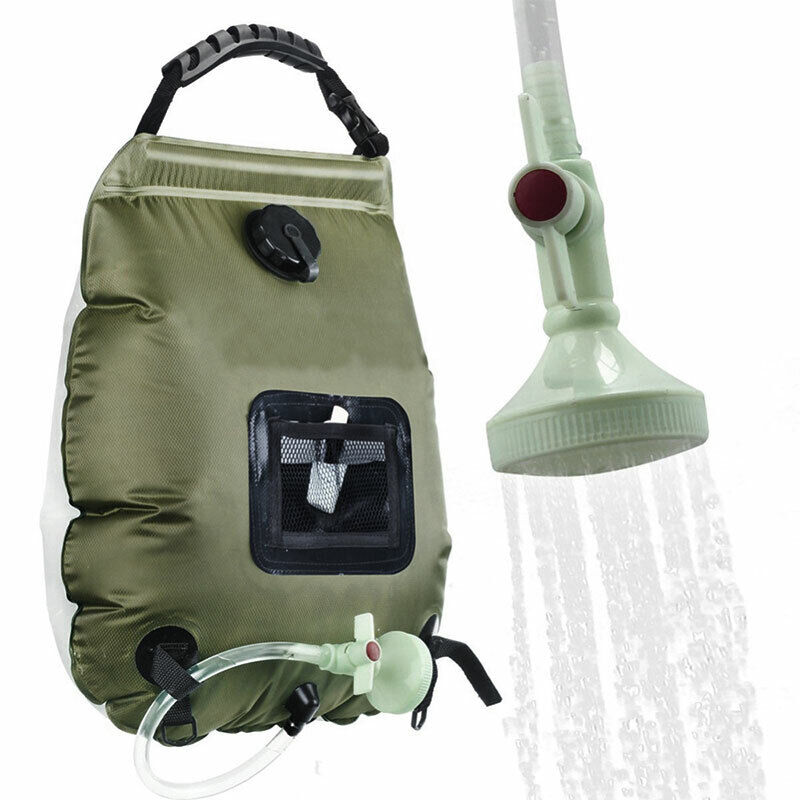 SunStream portable camping shower for outdoor hygiene, ideal for hiking, travel & backpacking adventures.