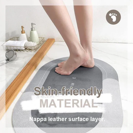 Home & bathroom super absorbent floor mat. Quick-dry, non-slip modern design. Easy-clean floor rug for kitchens.