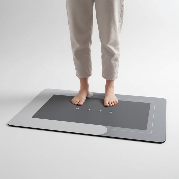 Stylish quick-dry floor mat for bathroom, showcasing its plush pile
