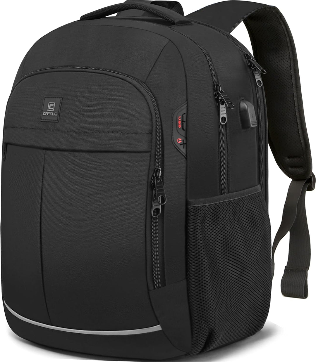 Professional anti-theft work bag, water-resistant with USB port, fits up to 15-inch laptop