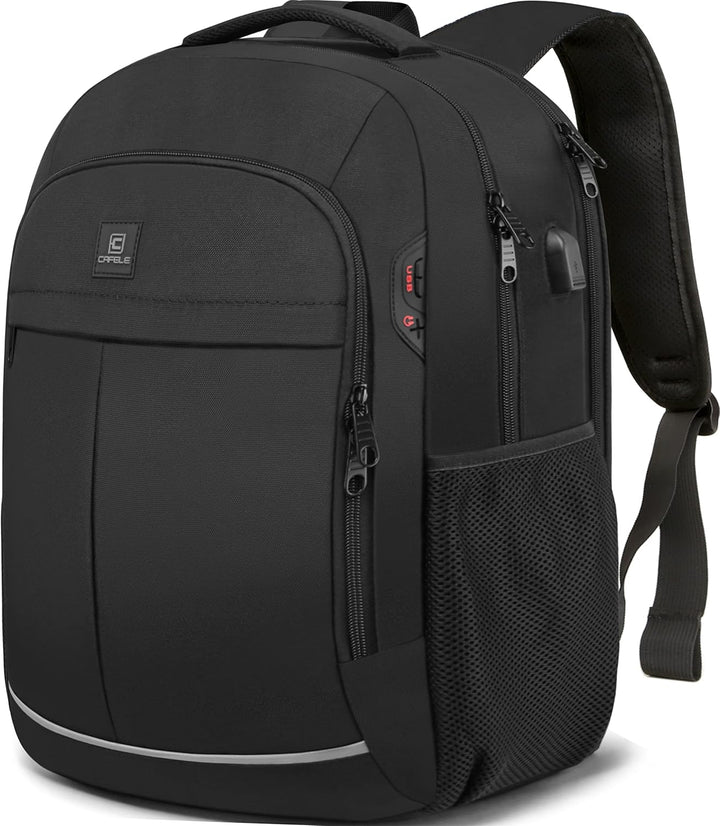 Professional anti-theft work bag, water-resistant with USB port, fits up to 15-inch laptop