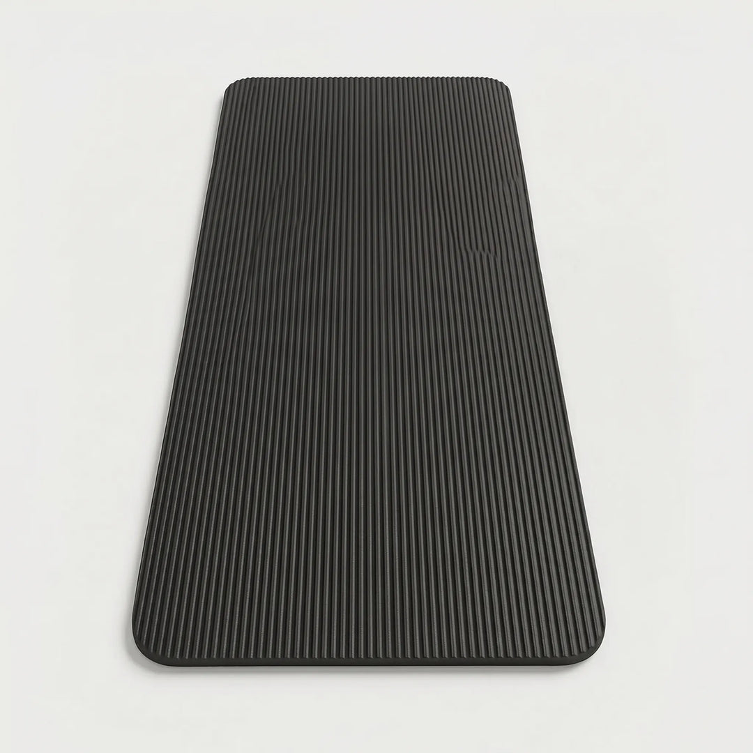 Comfortable thick Pilates mat with non-slip grip for home workouts. Unisex fitness mat provides excellent joint support.