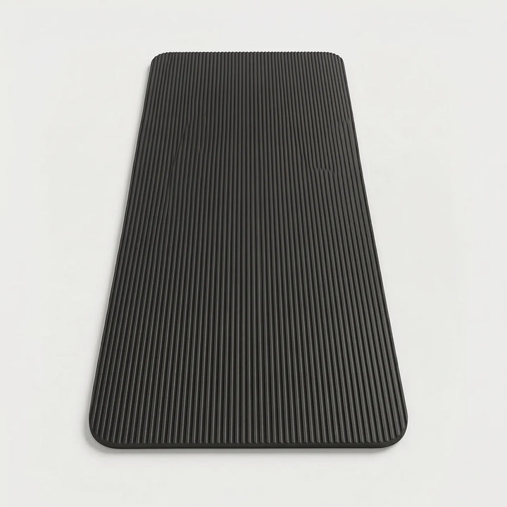 Comfortable thick Pilates mat with non-slip grip for home workouts. Unisex fitness mat provides excellent joint support.