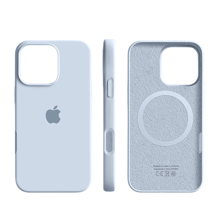 Durable magnetic silicone iPhone case. MagSafe compatible for seamless wireless charging & slim design.