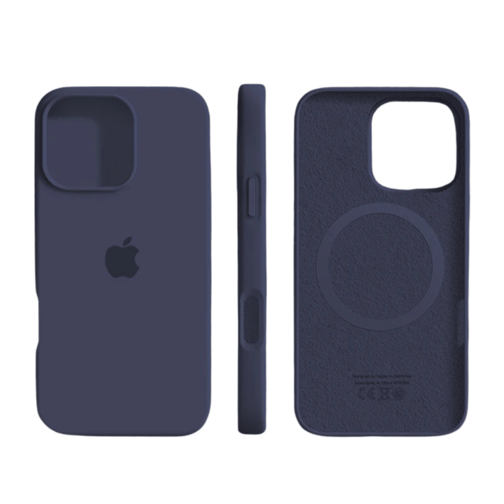MagSafe compatible silicone iPhone case with strong magnets. Slim design for ultimate phone protection.