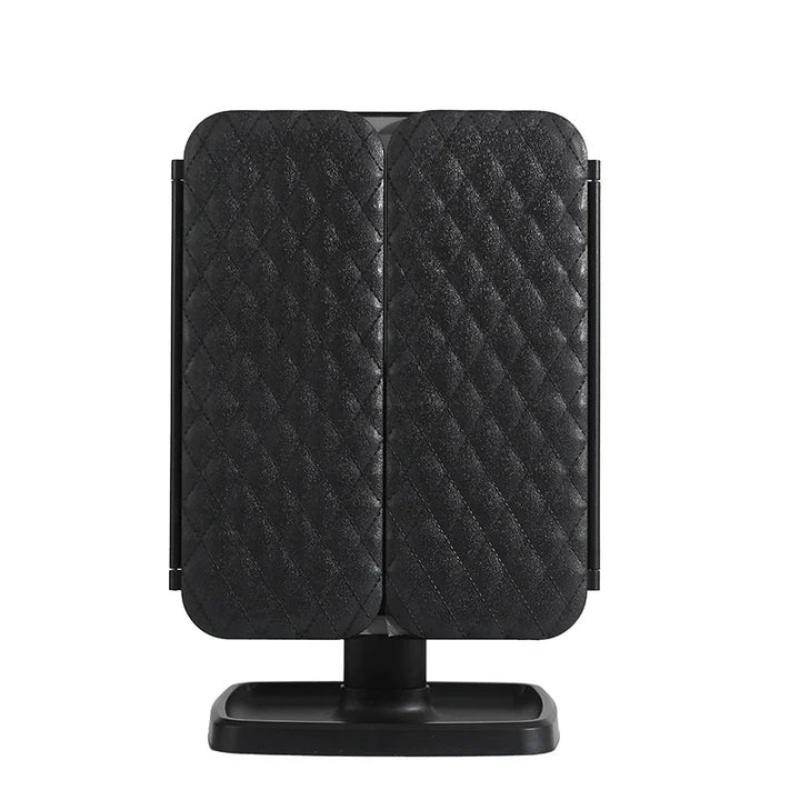 Elegant three-part LED vanity mirror, offering 3 light settings for precise makeup application.