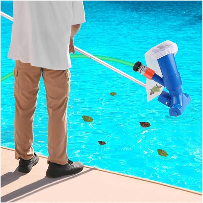 Above ground pool manual vacuum cleaner. Essential for debris removal and maintaining clean water.