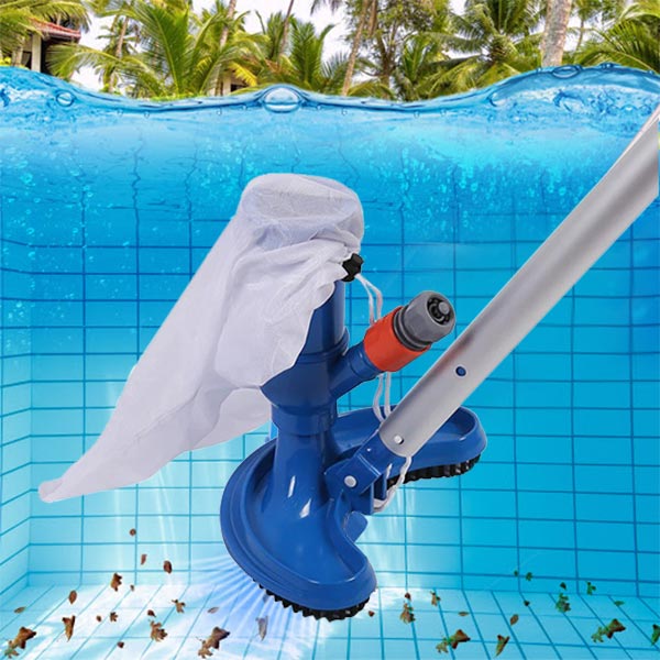 TIDYPOOL manual pool vacuum efficiently cleans pools, spas & ponds. Portable debris remover.