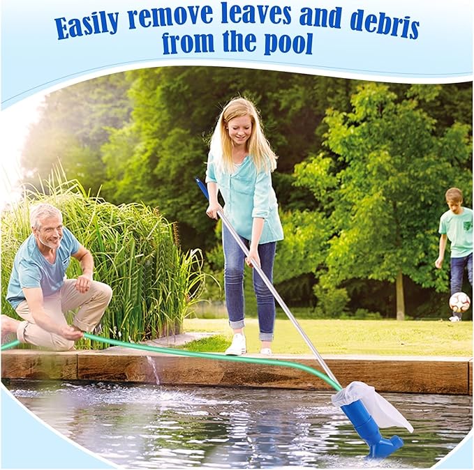Ergonomic handle of TIDYPOOL manual pool vacuum for comfortable, quick & easy pool maintenance.